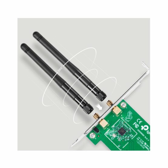 TP-Link 300 Mbps Wireless N PCI Express Adapter, PCIe Network Interface Card for Desktop, Low-Profile Bracket Included, Supports Windows 10/8.1/8/7/XP (32/64 bit) & Linux 2.6.24~4.1, Black(TL-WN881ND) - Image 4