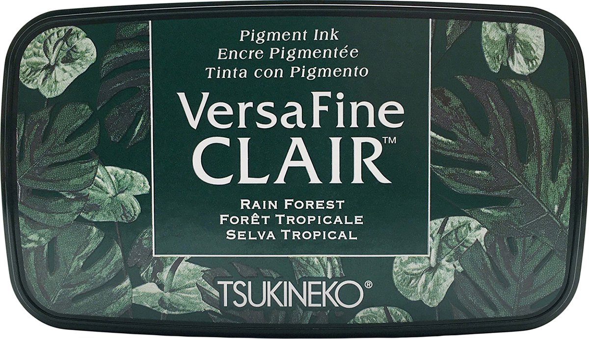 Tsukineko VF-CLA-551 Rain Forest Versafine Clair Ink Pad, Synthetic Material, Green, 5.6 x 9.7 x 2.3 cm