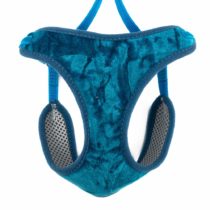 Ancol Soft Velvet Cat Harness & Lead Cool Teal Large