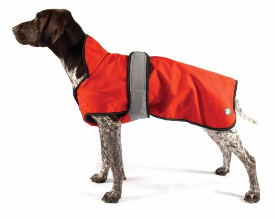 Dog Coat 2 In 1 Orange Dot 16" - Image 2