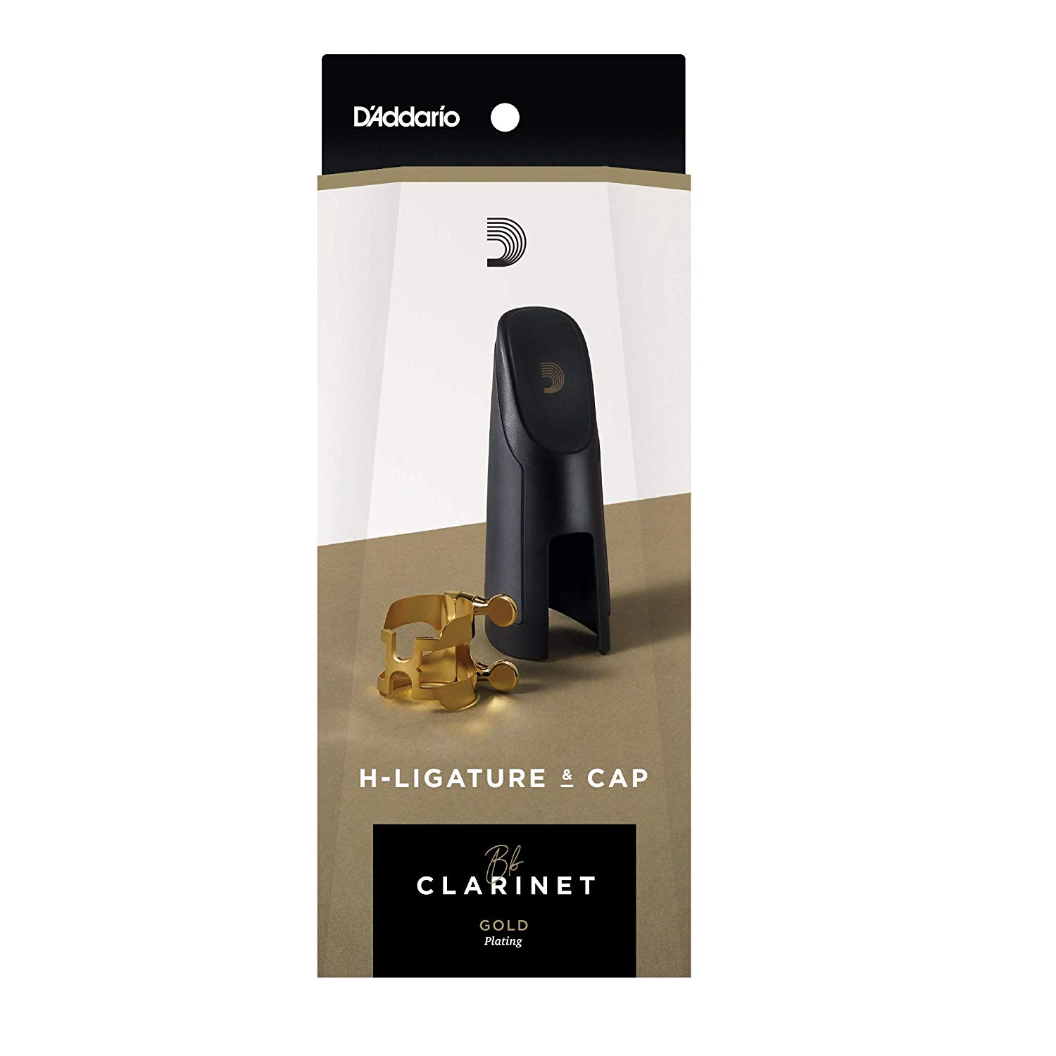Rico HCL1G Gold Plated H-Ligature and Cap for Bb Clarinet, 0
