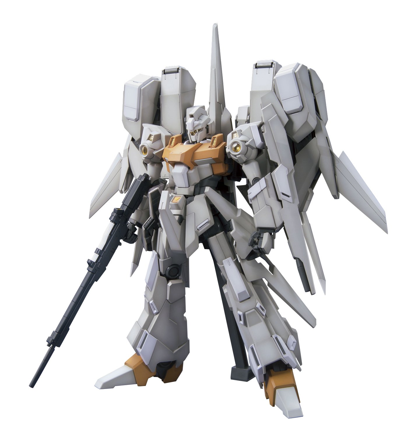 Bandai Hobby ReZEL Type-C Defenser A+B Unit/GR Master Grade 1/100 Gundam Unicorn Action Figure, Grey, Medium