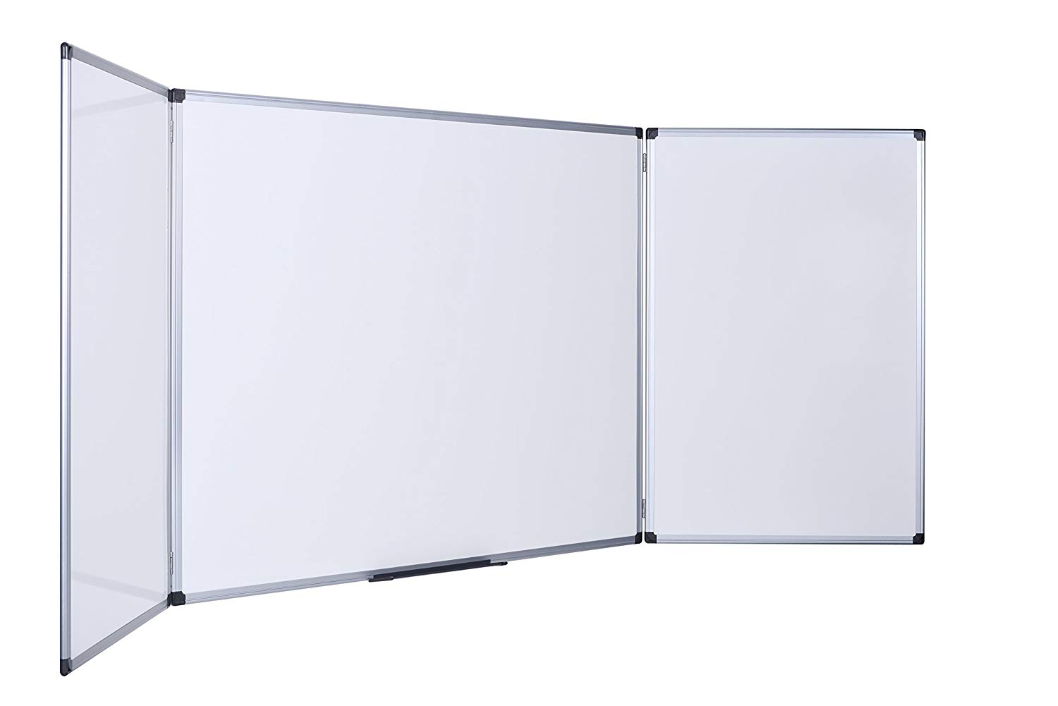 Bi-Office Earth Maya Trio Whiteboard, Ceramic Steel Magnetic Surface, Aluminium Frame, 90 x 60 cm, Silver, W60 x H9 cm - Image 4