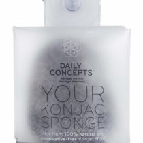 Daily Concepts - Daily Konjac Sponge Charcoal Infused with Bamboo Charcoal to Detoxify and Absorb Skin Impurities for Your Face, Soft and Gentle Texture Suitable for All Skin Types 23g