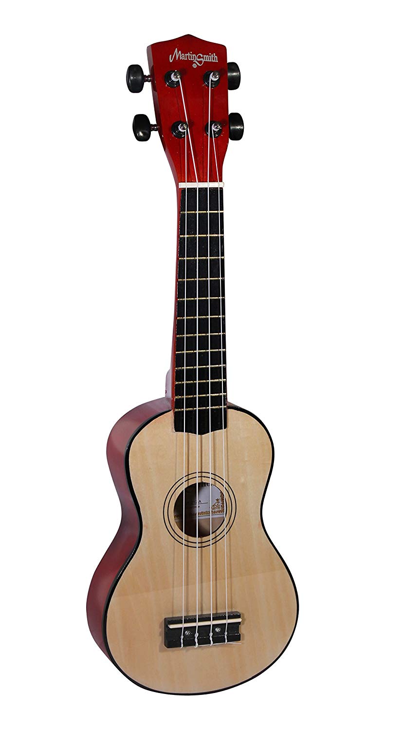 Martin Smith Ukulele with Gig Bag, Chord Book, Spare Strings & Picks, Natural, Full - Image 2