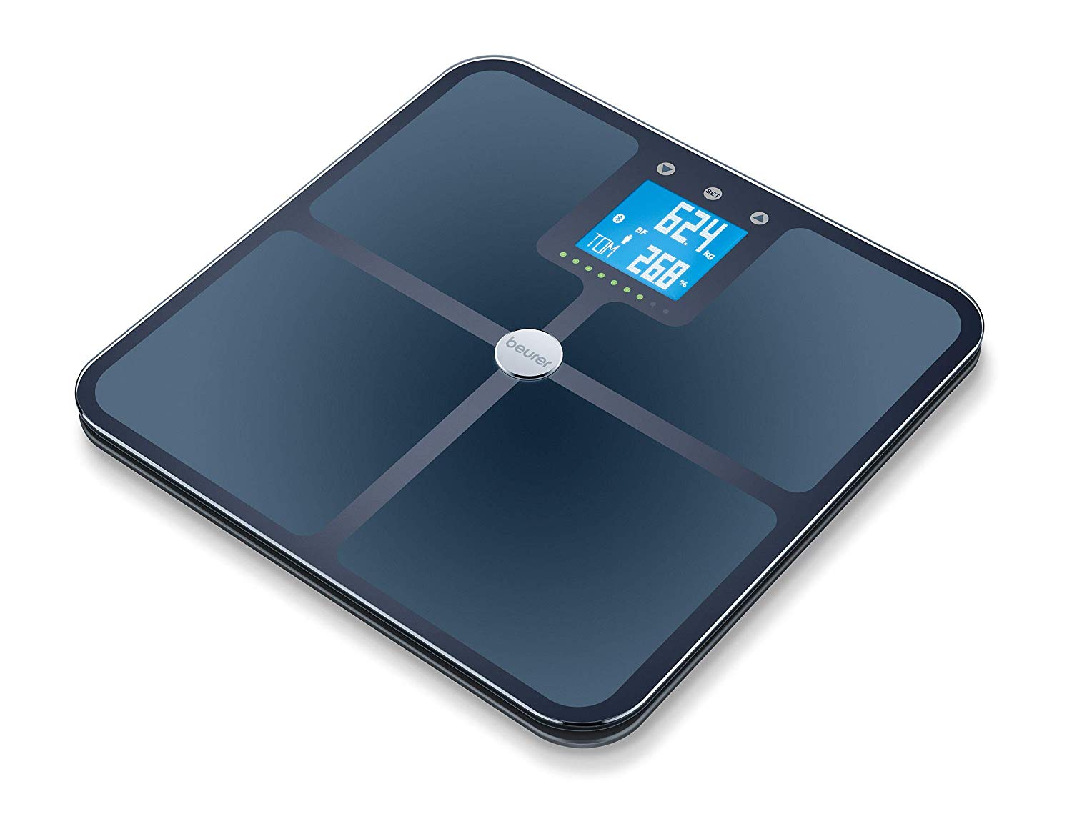 Beurer BF950 Body Analysis Bathroom Scale with App - Black, 32 x 32 x 2,4 cm