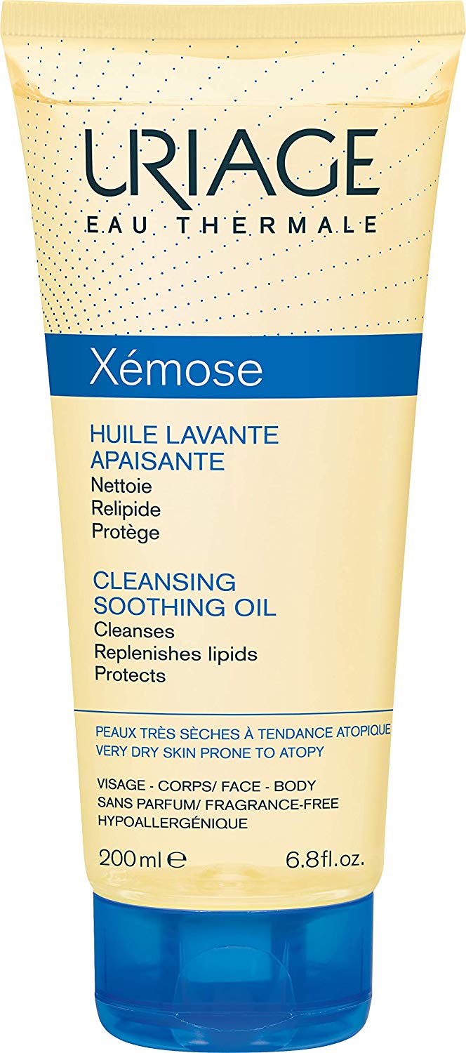 Uriage Xemose C8+ Anti-itch Shower Oil 200ml, Face & Body Wash, Very Dry Skin Prone to Atopy, Soothes from 1st application