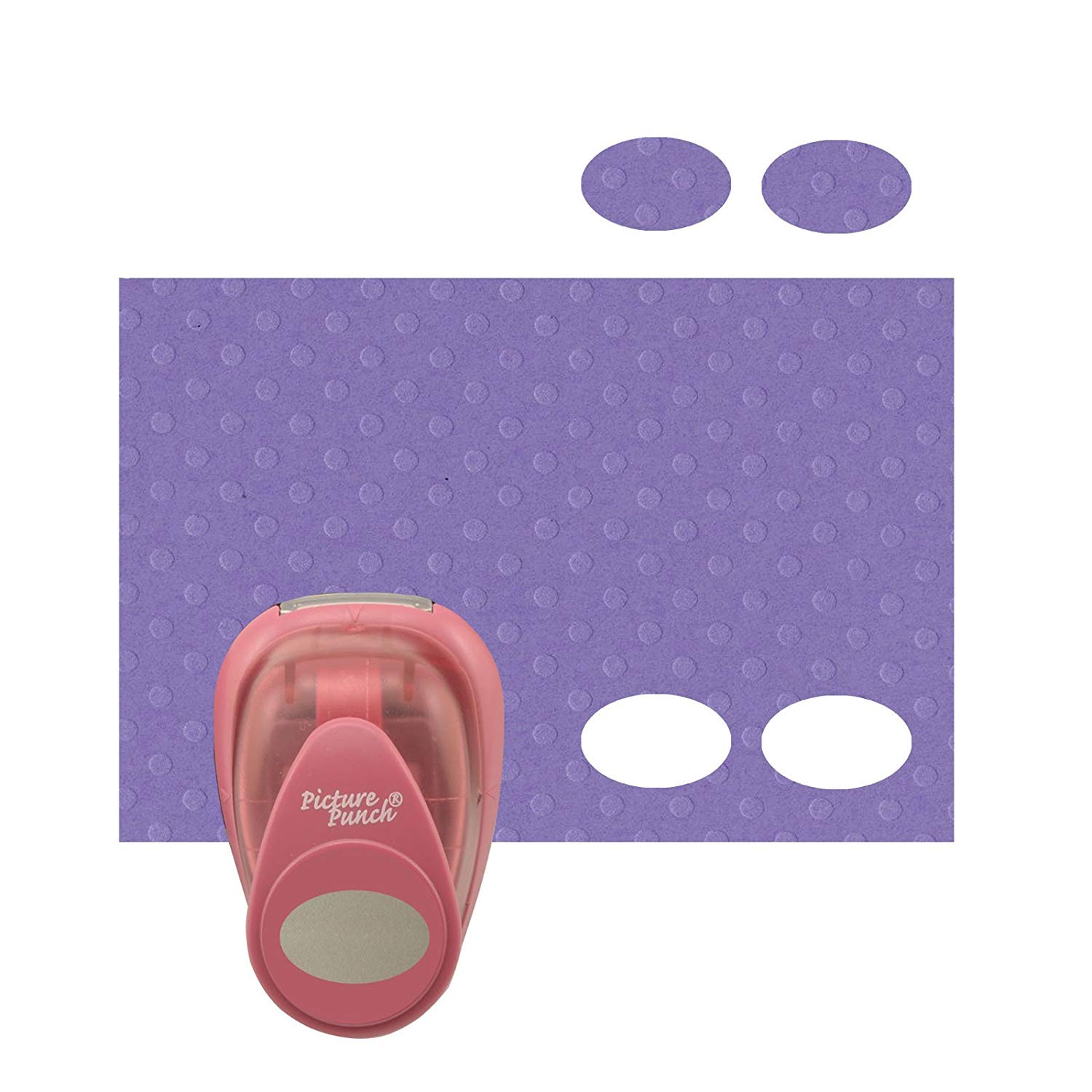 Vaessen Creative Craft Paper Punch - Oval - 1,8 x 2,5 cm - Circle Cutter for Crafting and Card Making, Multi-Colour - Image 4