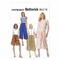 Butterick Patterns 6178 A5,Misses Culottes,Sizes 6-8-10-12-14