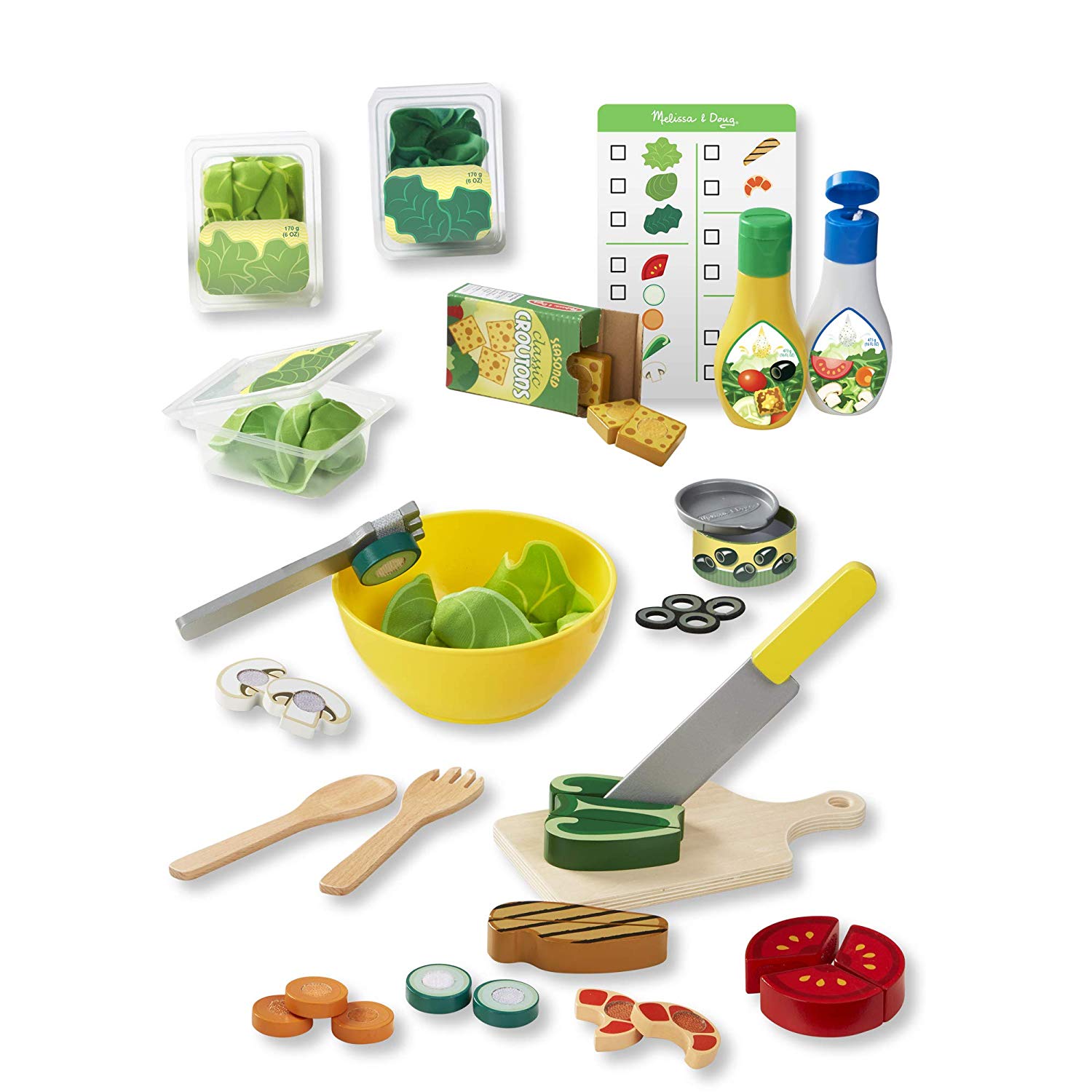 Melissa & Doug Slice & Toss Salad Set Pretend Play Play Food 3