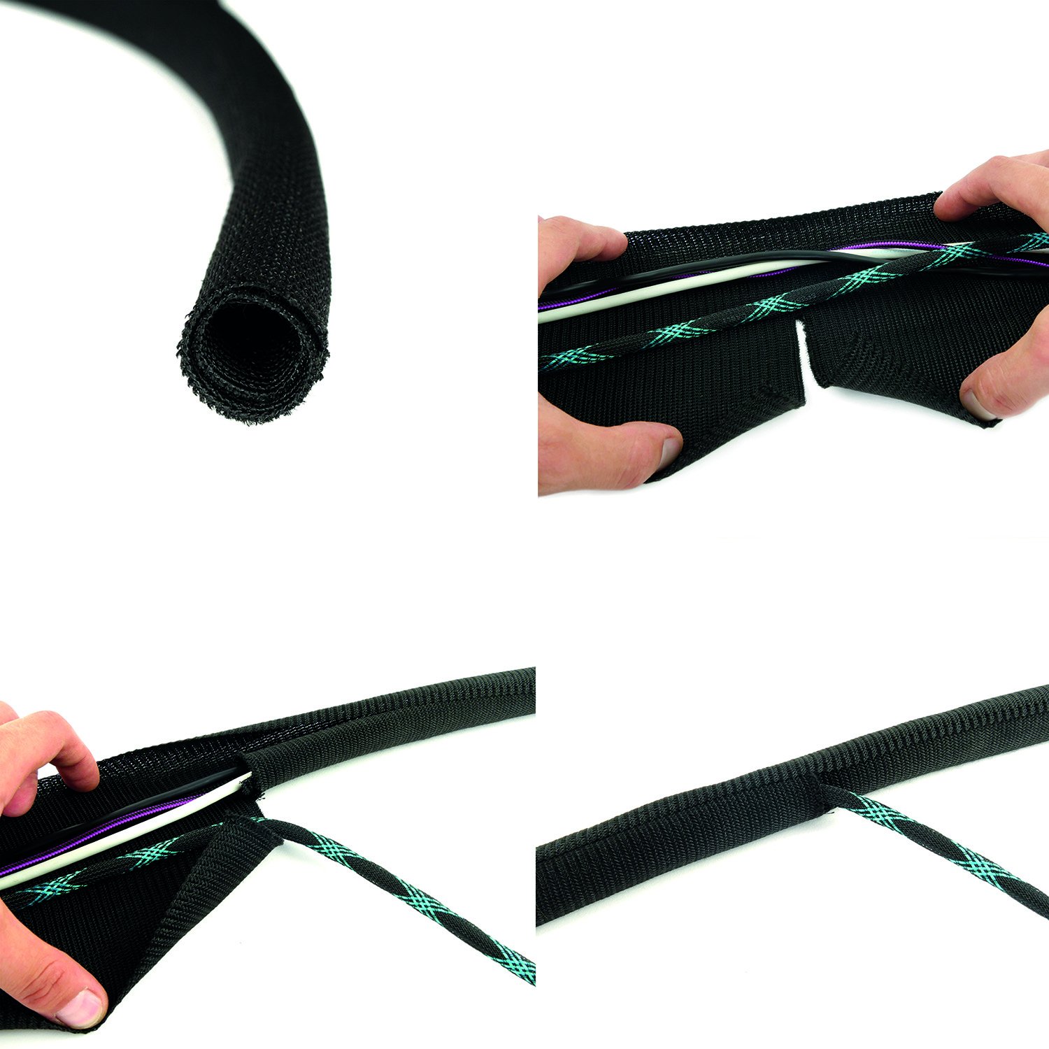 LABEL THE CABLE Flexible & Durable Self-Closing Cable Tidy, Can be Cut, Cable Sleeve for Perfect Cable Management - Image 4