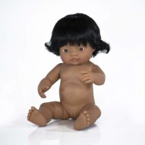 Miniland Miniland31058 Baby Doll Hispanic Girl W/O Underwear, Multi-Color