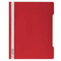 Durable Clear View Folder/Report File A4, Red, Extra Wide, Pack of 50, 257003