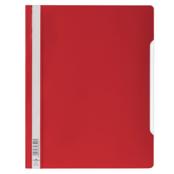 Durable Clear View Folder/Report File A4, Red, Extra Wide, Pack of 50, 257003
