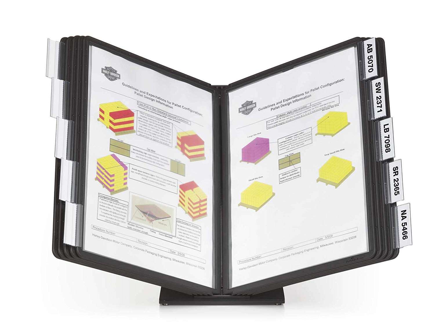 Durable VARIO Display Panel Desk Unit, Black, 10 boards - Image 2