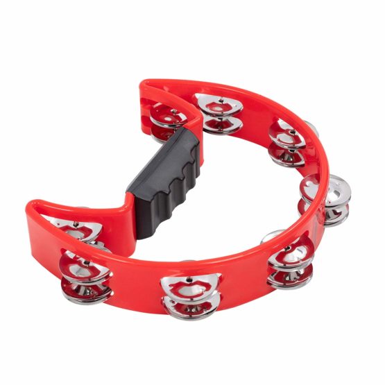 Percussion Plus Half Moon Tambourine - Red