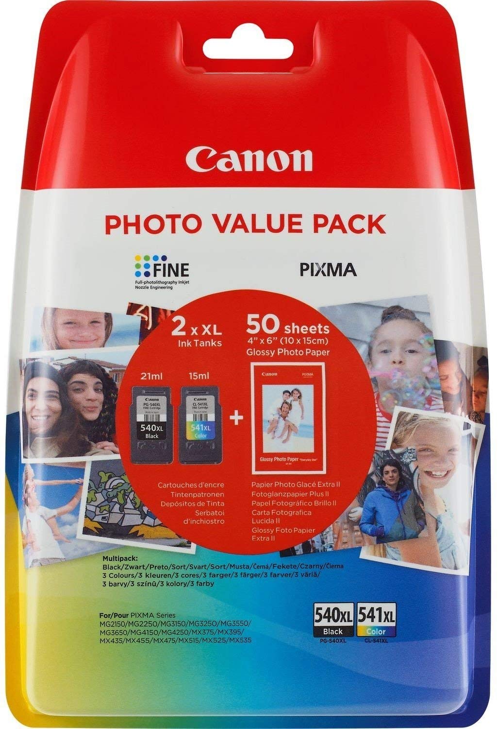 Canon Original PG-540XL and CL-541XL Value, Combo Pack, 1 - Pack