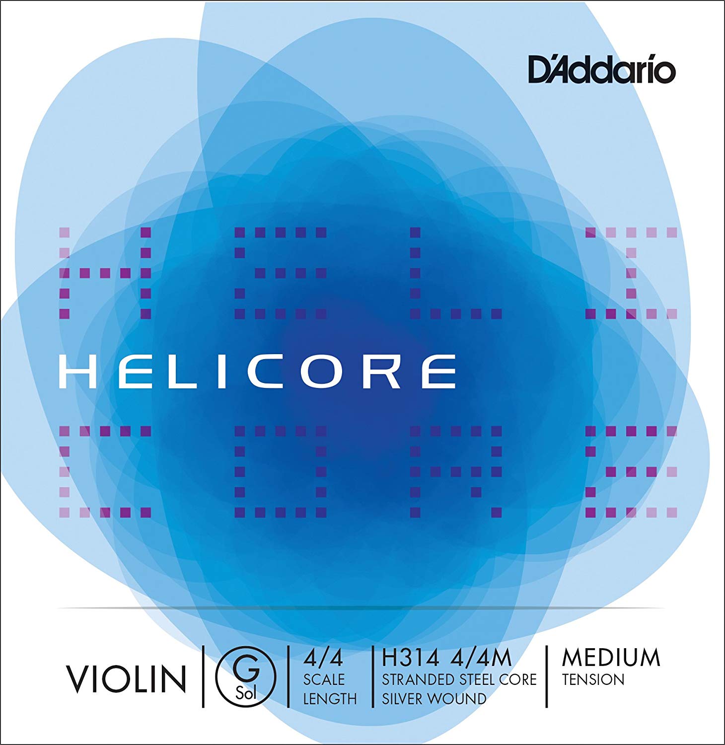 D'Addario Orchestral - Helicore 4/4 Size Violin String - Silver Wound G String - H314 4/4M - G String Only - Medium Tension