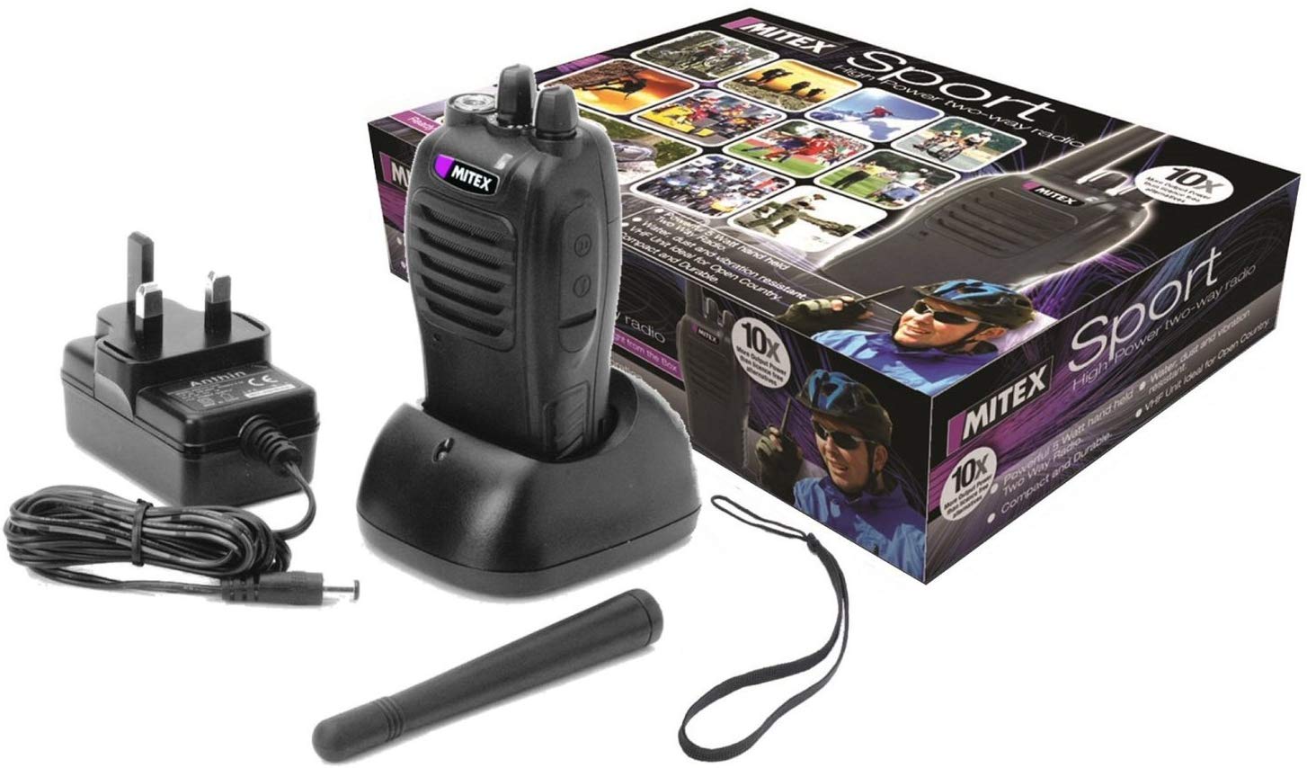 Mitex Sport VHF Professional Outdoor Two way radio, Black - Image 3