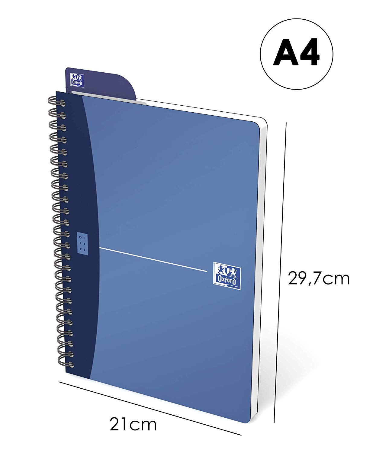 Oxford Office Urban Mix 100101584 Set of 5 Spiral Binding Notebook Polypropylene Cover 21 x 29.7 cm 100 Pages Small Tiles 90 g (50 Sheets) a4 Assorted Colours - Image 2