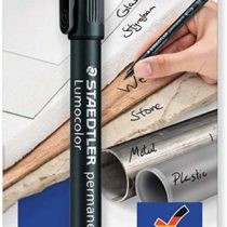Staedtler Lumocolor 317/BKDA Universal Permanent Pen Medium Point 1.0 mm, Pack of 1 on Blister Card – Black