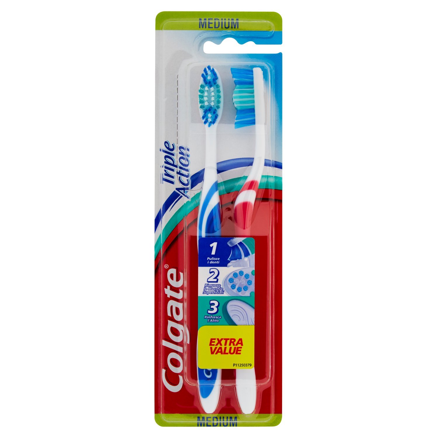 Colgate Triple Action Medium Toothbrush – Colour May Vary – Pack of 3 ...