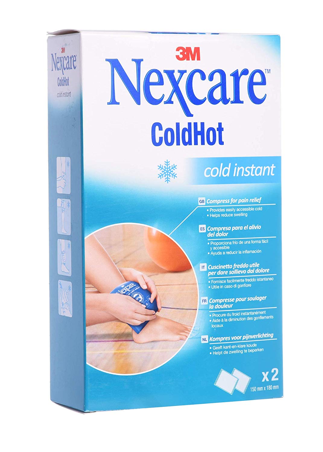 Nexcare Cold/Hot Instant Double Pack, Blue, Standard
