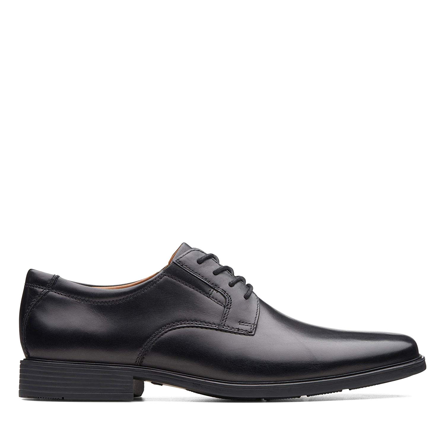 Clarks Men's Tilden Plain Derbys, Black Black Leather, 8 UK