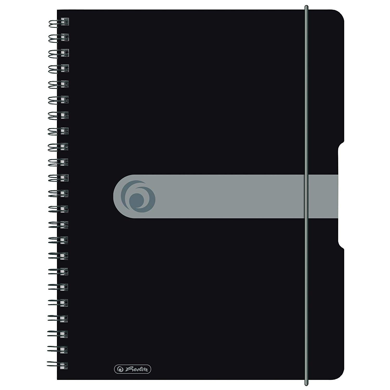 Herlitz A4 To Go Spiral Pad - Black (Pack of 80)