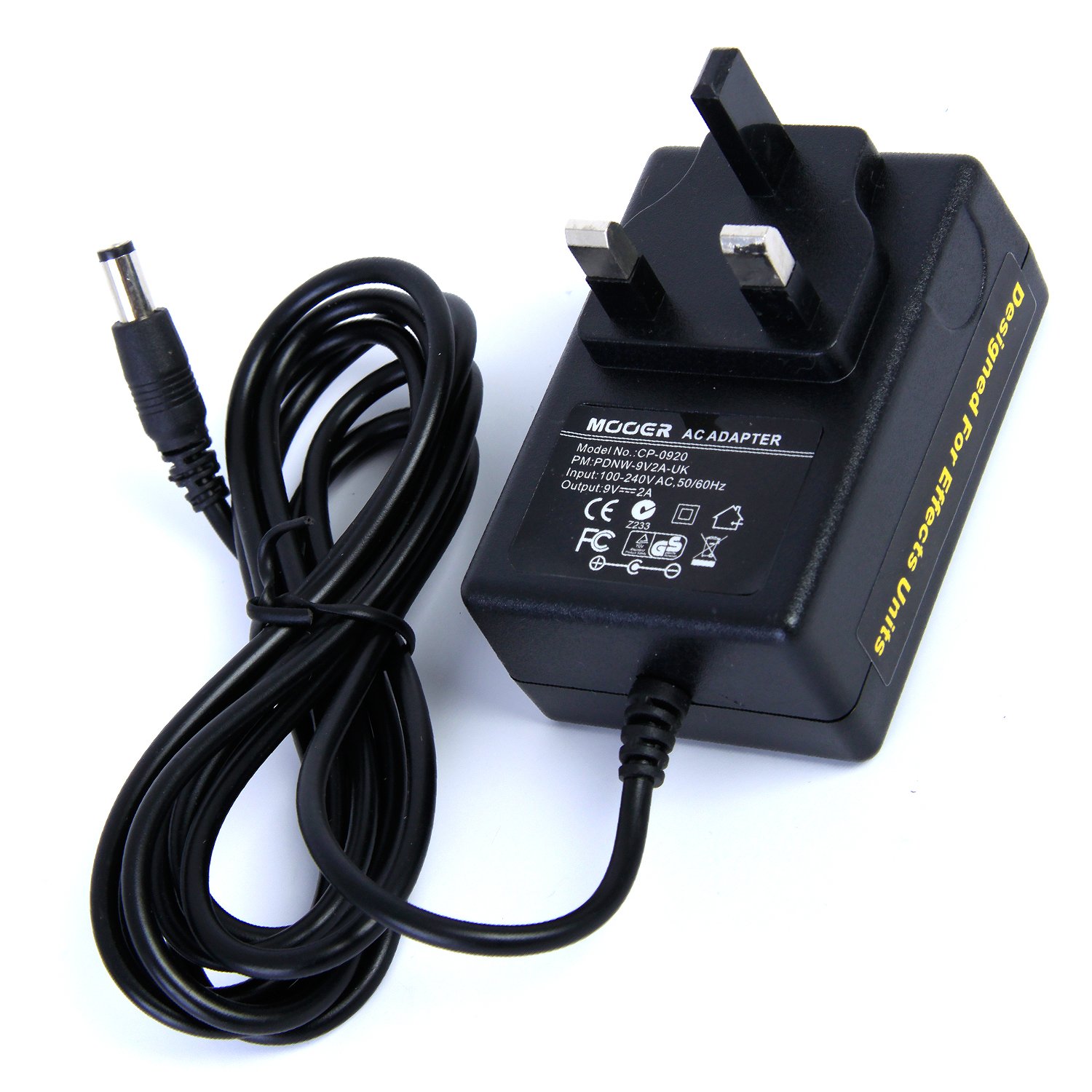MOOER Wall Adapter Power Supply - 9 V DC) for Guitar PDNW9V2AUK,Black - Image 3
