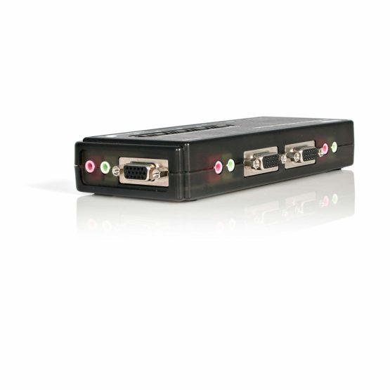 StarTech 4 Port Black USB KVM Switch Kit with Cables and Audio - desktop KVM Switch - VGA KVM Switch - USB KVM Switch 4 Port (SV411KUSB) - Image 4