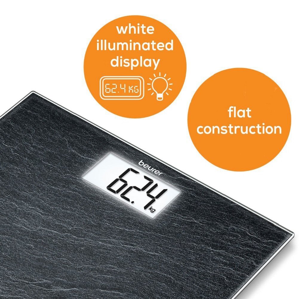 Beurer GS 203 756.36 Slate Glass Scales, Grey, 1 cm x 1 cm x 1 cm - Image 3