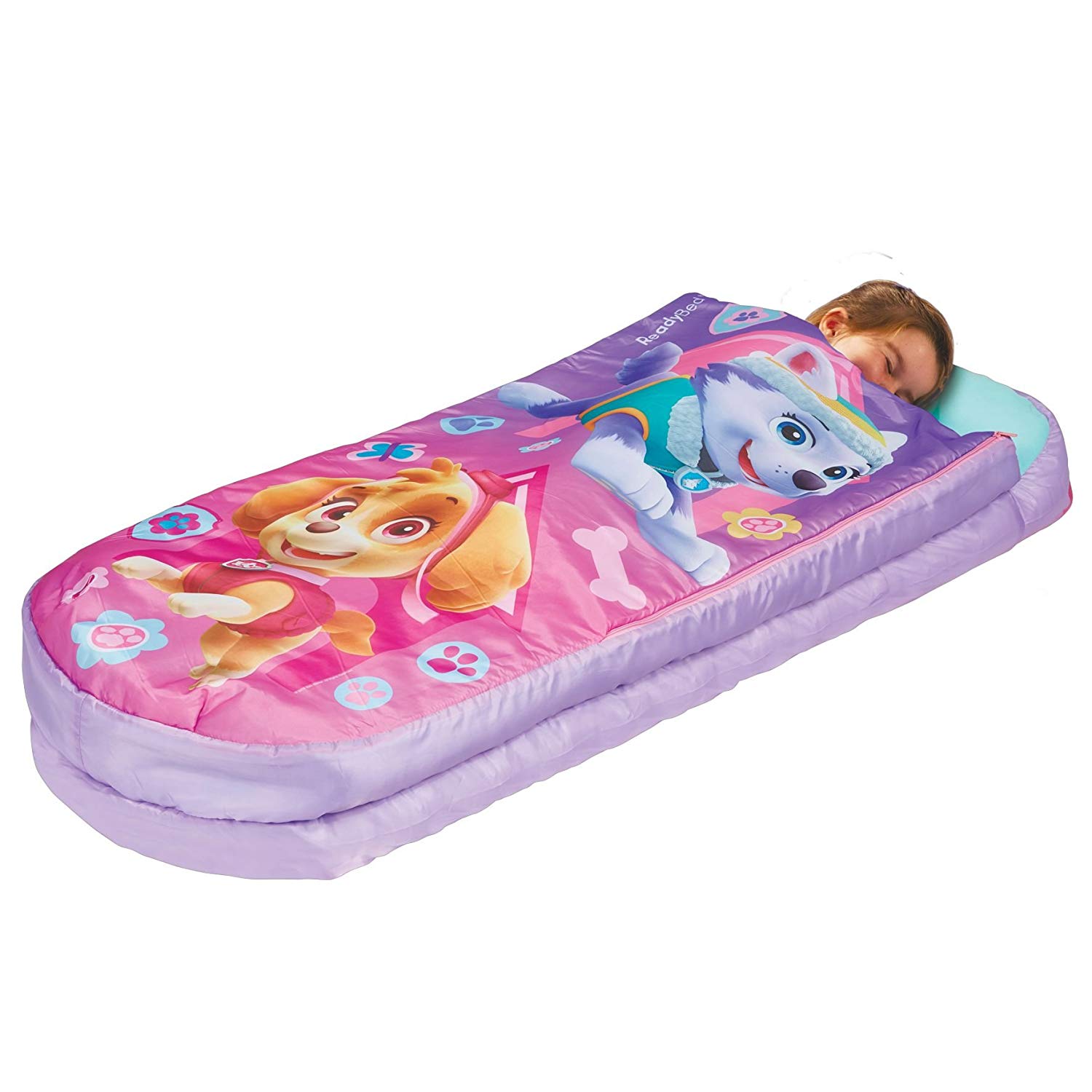 Paw Patrol Skye Junior ReadyBed - Inflatable Kids Air Bed and Sleeping Bag in One, Blue, Sky Blue, 150 x 62 x 20 cm - Image 3