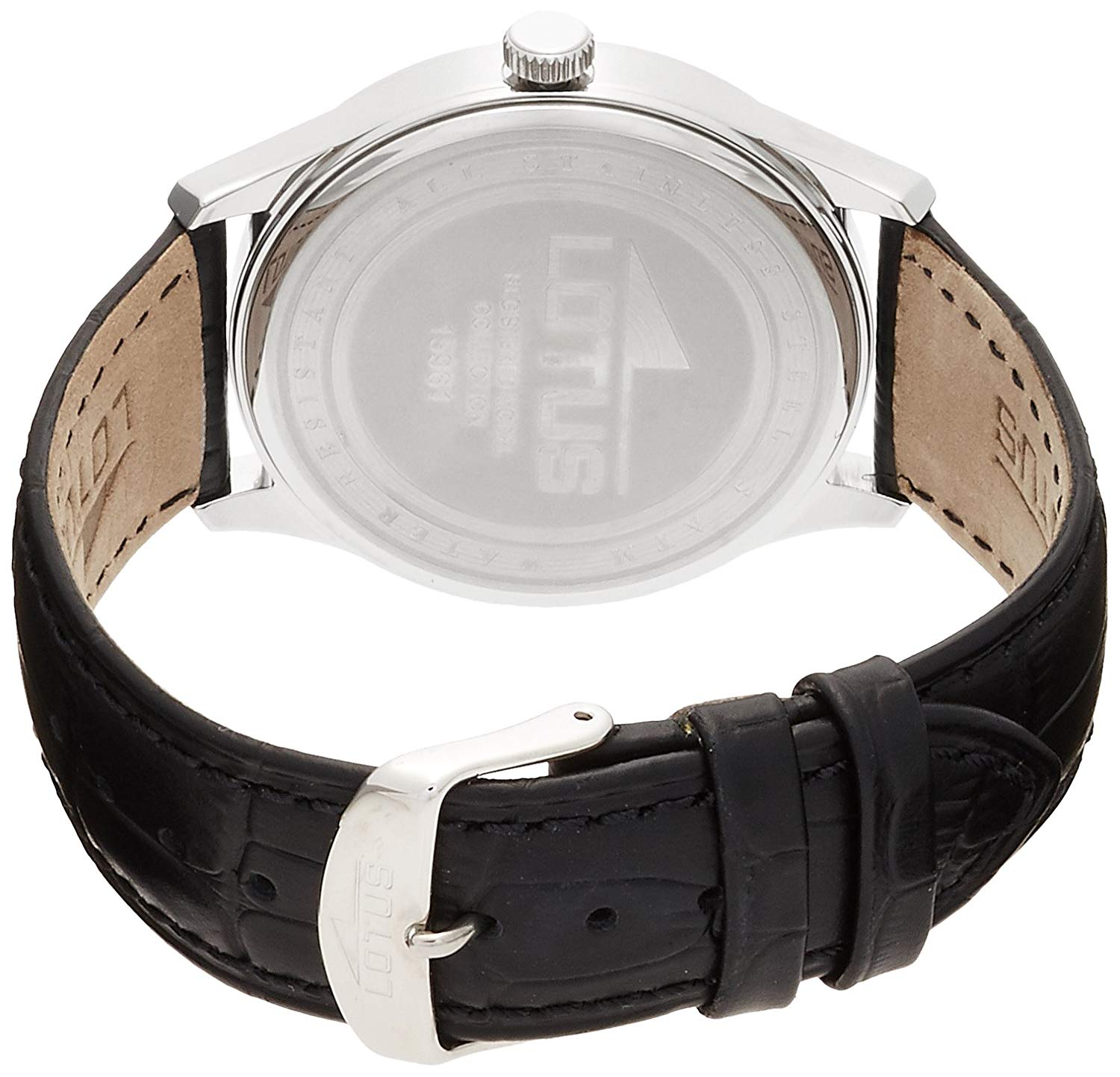 Lotus - Mens Clock 15961/1, Silver/Black, 42 - Image 2
