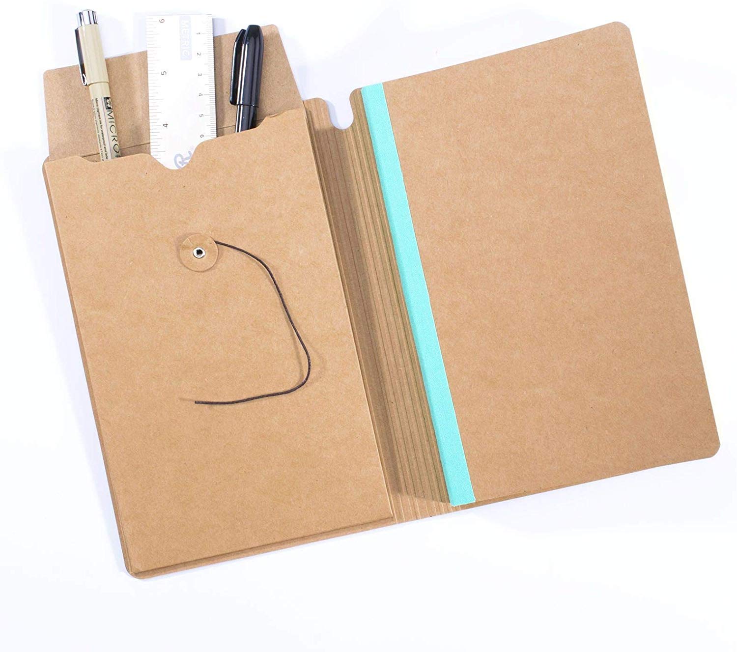 Vaessen Creative 200306-104 Journal, Art Notebook with 48 Unlined Pages for Daily Stamping Crafts Brown, A5 - Image 4