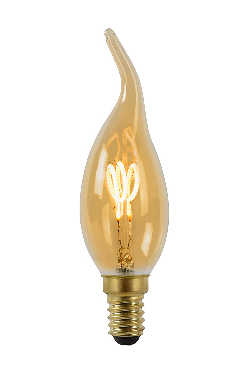 Lucide LED Bulb - Filament Bulb - diameter 3,5 cm - LED Dim. - 1x3W 2200K - Amber, 1 x 1 x 11.5 cm