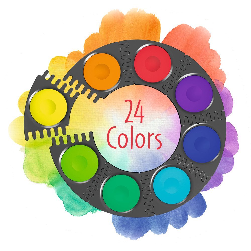 Faber-Castell Connector Watercolour Paint Box (24 Colours), multicolour - Image 2