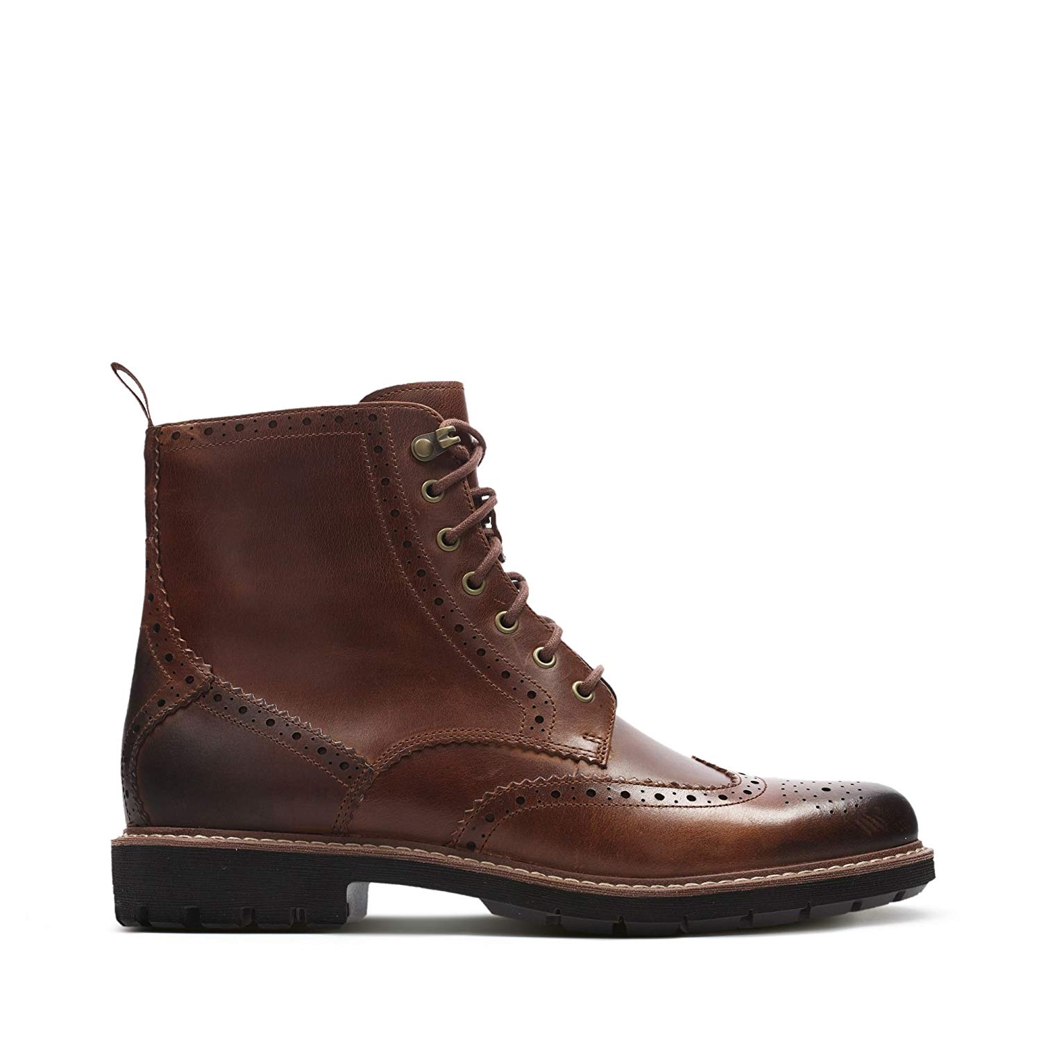 Clarks Batcombe Lord Mens Dark Tan Lea, 11, Dark Tan Leather, 11 UK