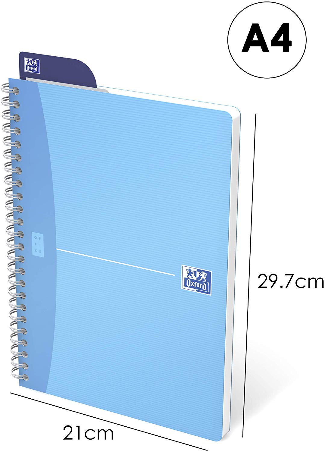 Oxford My Color Spiralbound Notebook A4 100 Pages 5 x 5 Squares Assorted Polypropylene Covers, assorted colours - Image 2