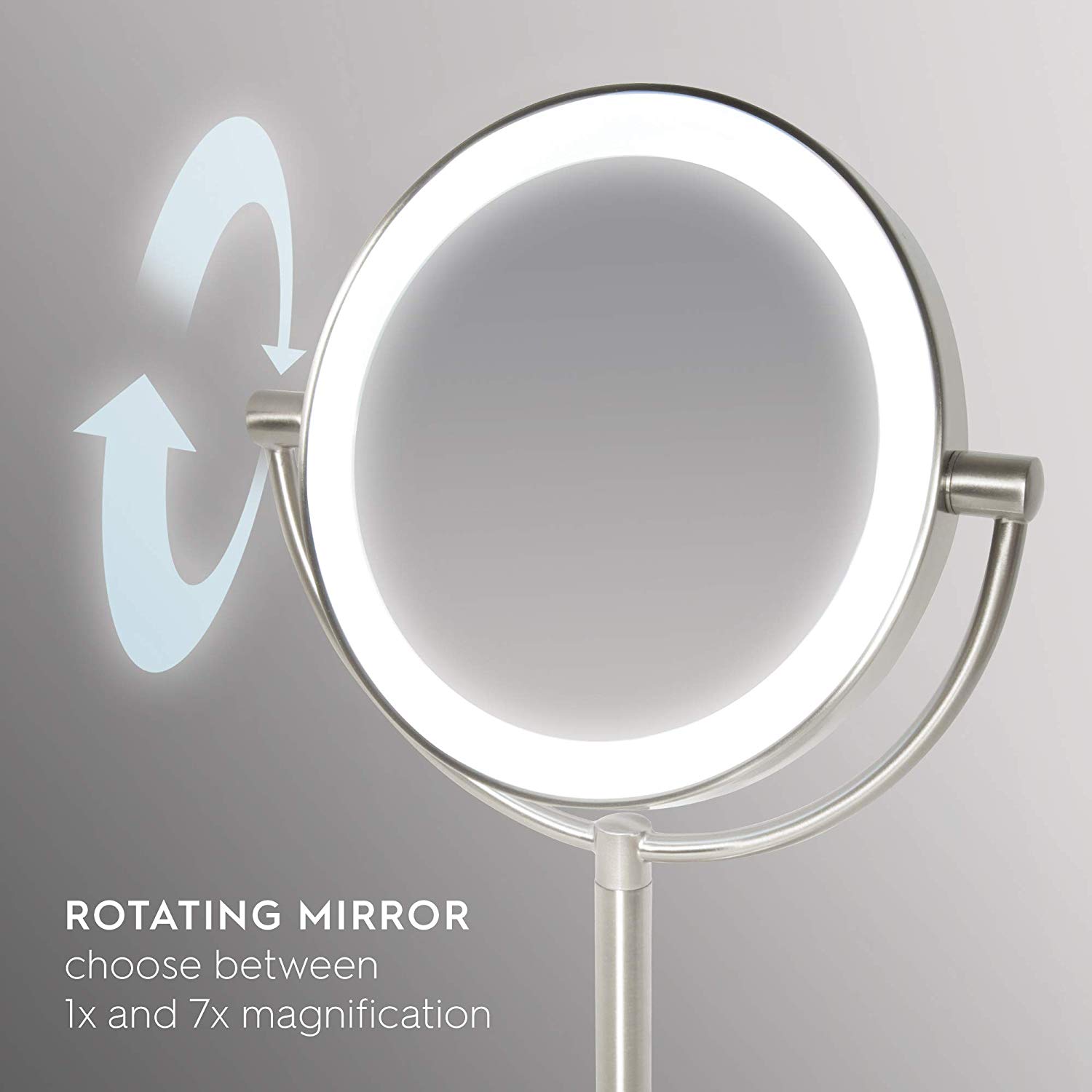 HoMedics LED Mirror, Stainless Steel, 16.5L x 25W cm - Image 3