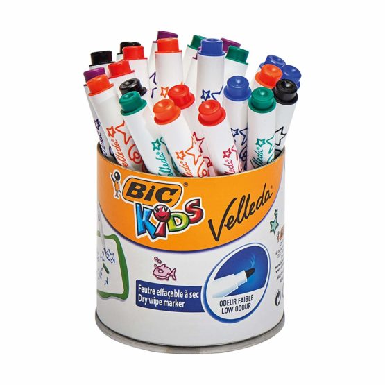 BIC Kids Mini Velleda Whiteboard Markers - Pot of 24