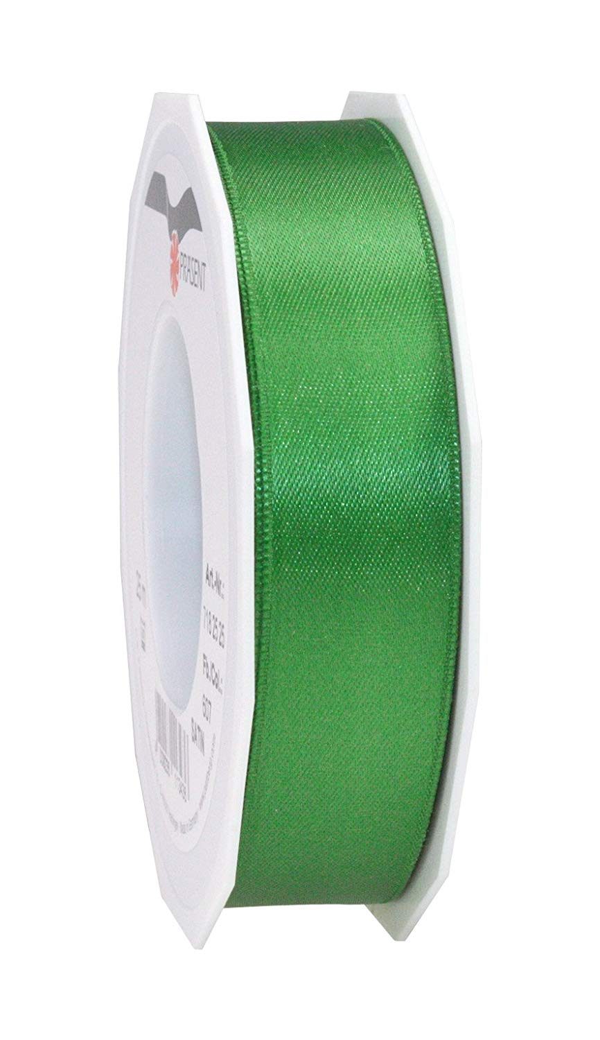 C.E. Pattberg SATIN green gift ribbon, 27 yards for Wrapping Gifts 1 inch width, Ribbon for Decorating & Crafting
