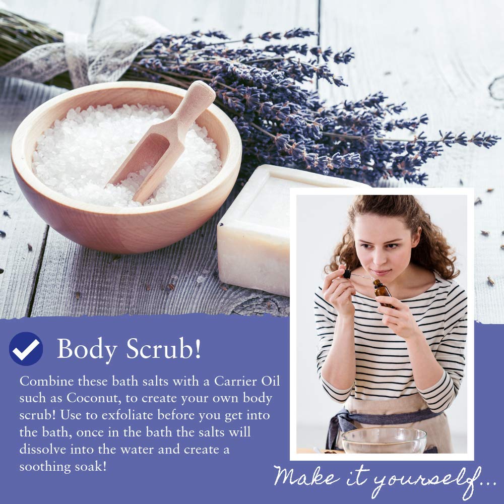 Absolute Aromas Lavender Infused Epsom Bath Salts 575g, Magnesium Sulphate, Relaxing Salts for The Bath - Image 3