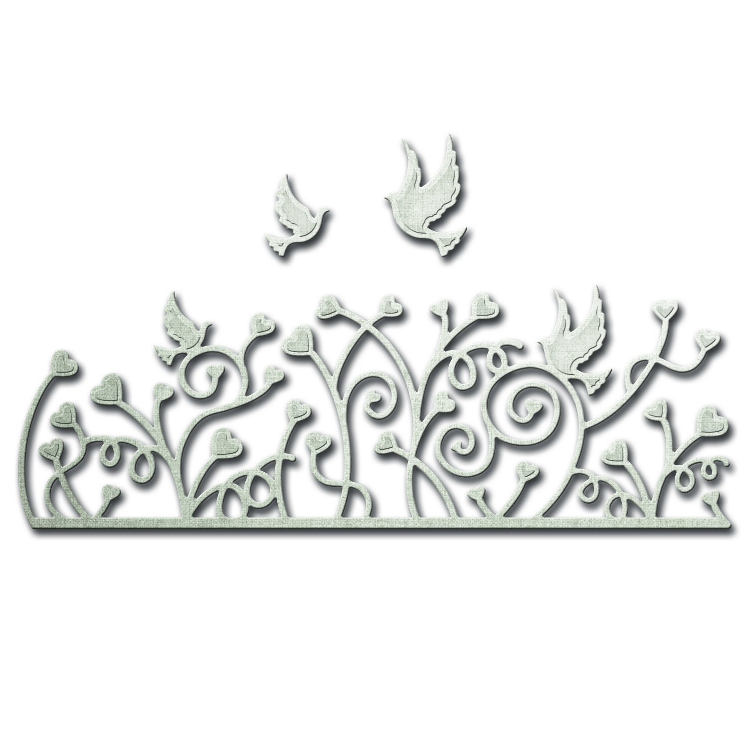 Spellbinders S4-481 Hearts A Flutter Die Template, Gold