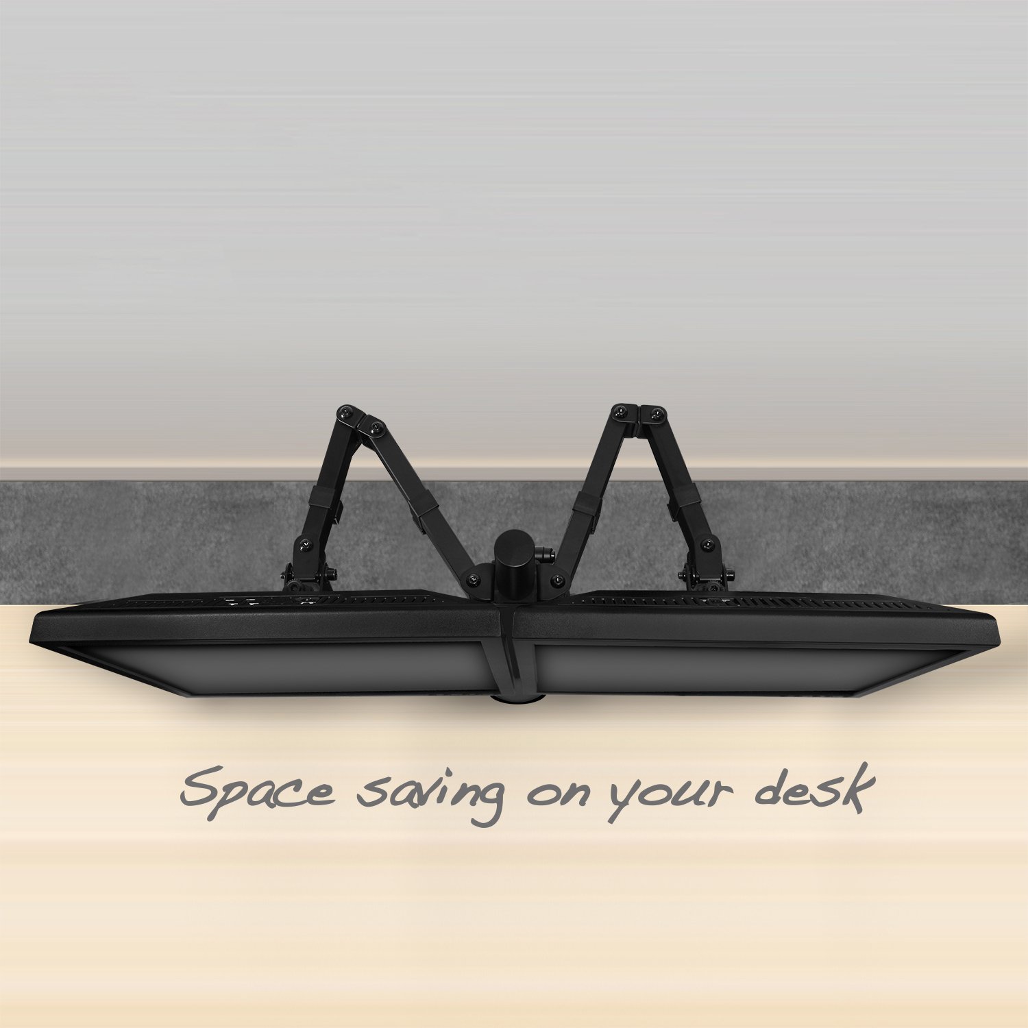 Ewent EW1512 Dual Monitor Stand, Dual Monitor Arm - Image 3