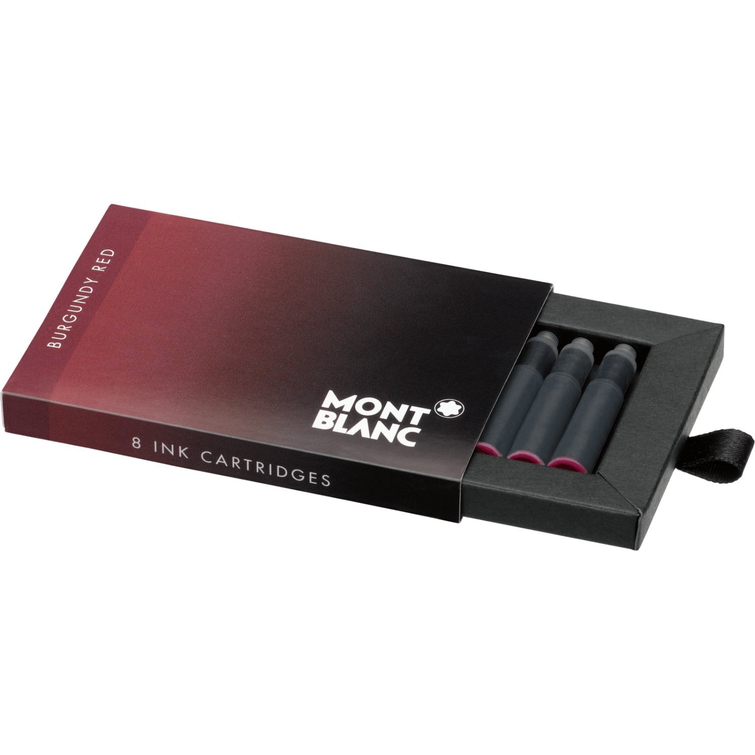 Montblanc Ink Cartridges Burgundy Red 105199 - Refill Ink in Red for Fountain Pens - High Quality and Quick-Drying - 8 Cartridges