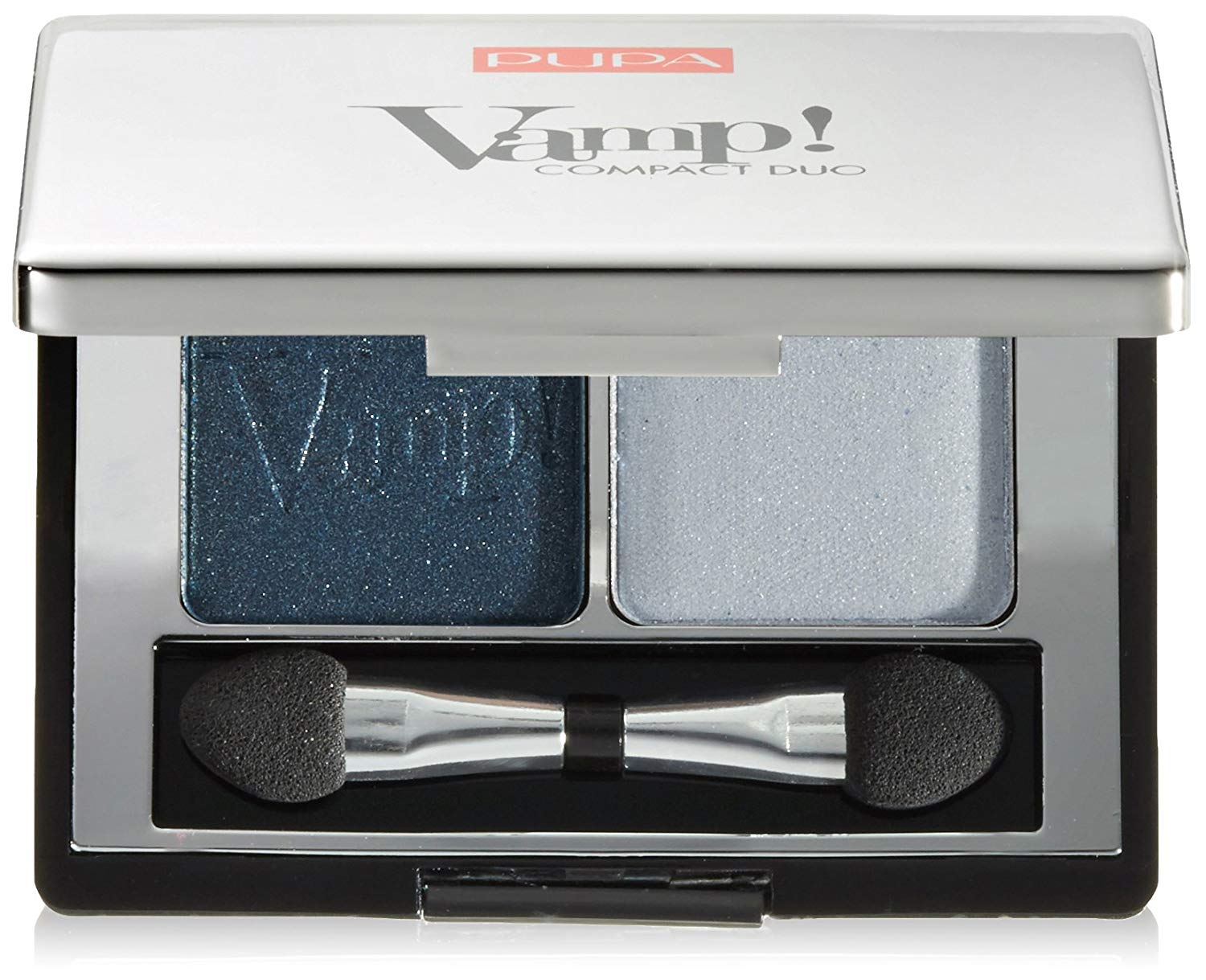 PUPA Milano Vamp! Compact Eyeshadow Duo, Magnetic Blue 2.2 g, 2.2 g (Pack of 1)
