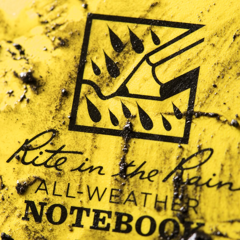 Rite In The Rain 373L Waterproof Paper Side Spiral Notepad Yellow Polydura Cover 64 Pages 12 Sheets Imperial and Metric Rulers - Image 2