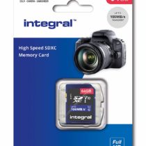 Integral INSDX64G-100V10 64GB SD Card High Speed Memory SDXC Up To 100MB/S V10 UHS U1