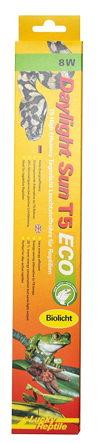 Lucky Reptile DS5E-8 Daylight Sun T5 Eco, 8W, Daylight Fluorescent High Efficiency, White
